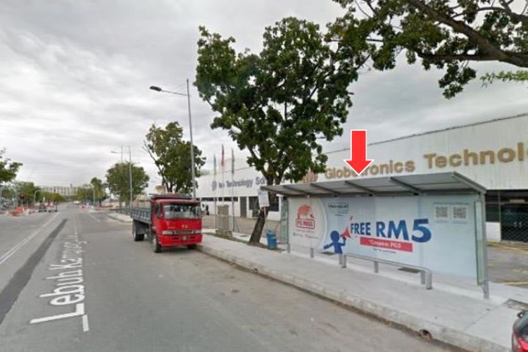 5 Panel Bus Shelter Billboard at Lebuh Kampung Jawa, Bayan Lepas, Penang (5 panels)