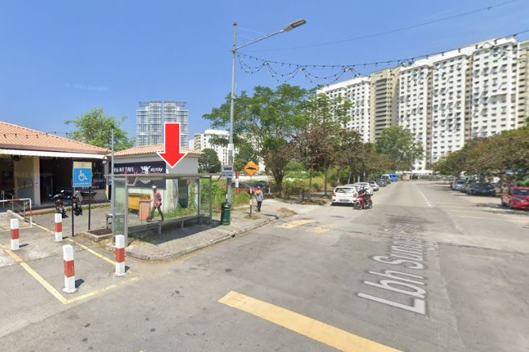 4 Panel Bus Shelter Billboard at Lebuh Sungai Pinang 1, Georgetown, Penang (4 panels)