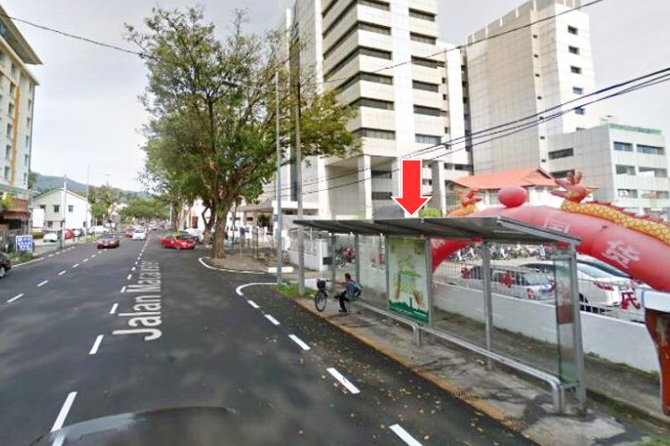 5 Panel Bus Shelter Billboard at Jalan Macalister, Georgetown, Penang (5 panels)