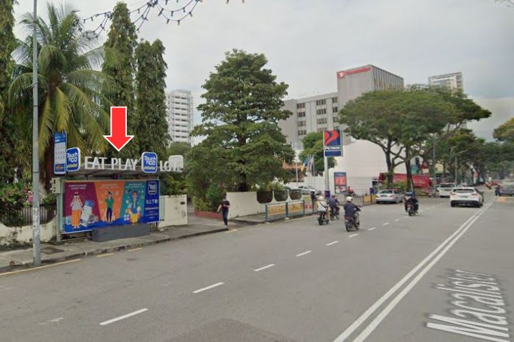 4 Panel Bus Shelter Billboard at Jalan Macalister, Georgetown, Penang (4 panels)