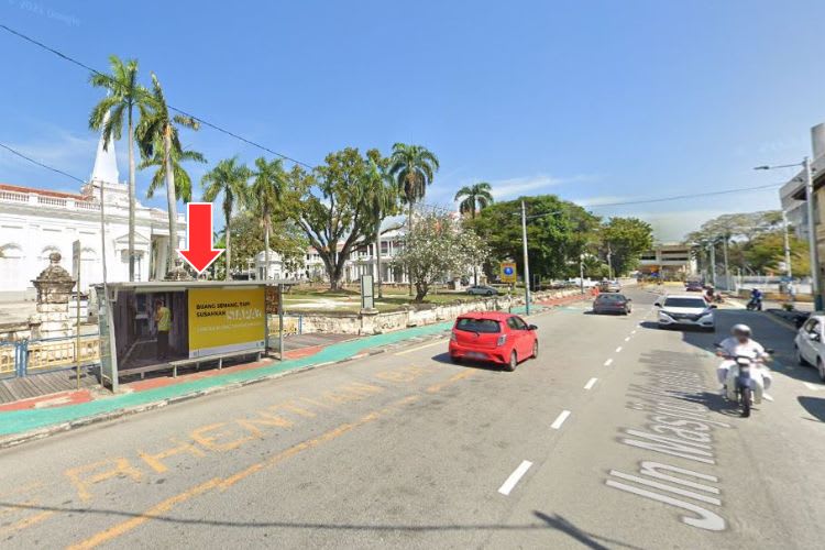 6 Panel Bus Shelter Billboard at Jalan Majlis Kapitan Keling, Penang (4 panels, 2 side panels)
