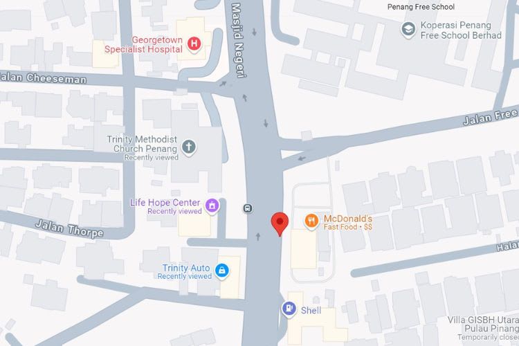 Jalan Masjid Negeri, Jelutong, Penang (4 panels, 2 side panels)