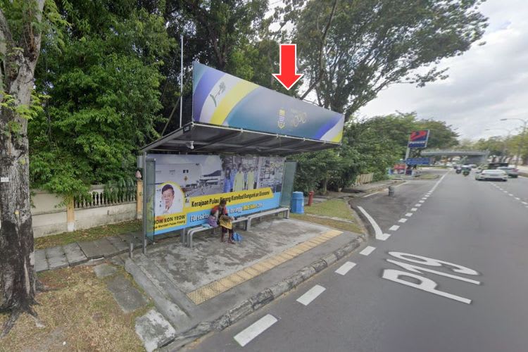 5 Panel Bus Shelter Billboard at Jalan Masjid Negeri, Jelutong, Penang (5 panels)