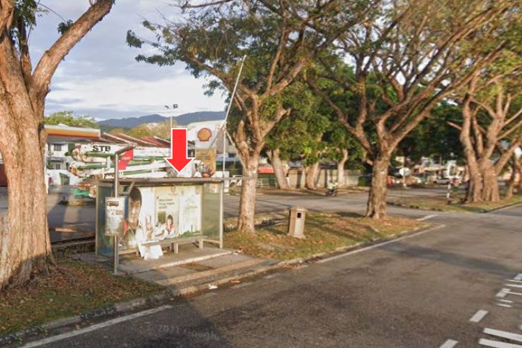 6 Panel Bus Shelter Billboard at Jalan Masjid Negeri, Jelutong, Penang (4 panels, 2 side panels)