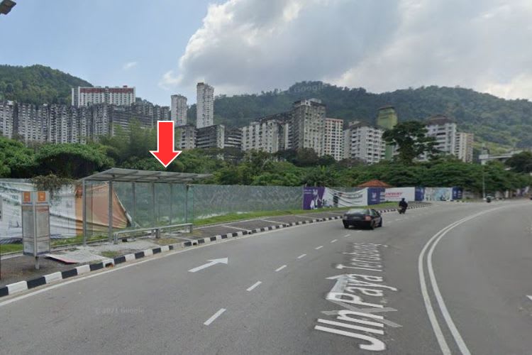 5 Panel Bus Shelter Billboard at Jalan Paya Terubong, Air Itam, Penang (5 panels)