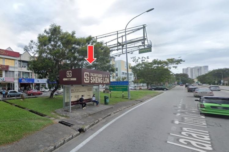 6 Panel Bus Shelter Billboard at Jalan Tun Dr. Awang, Bayan Lepas, Penang (4 panels, 2 side panels)