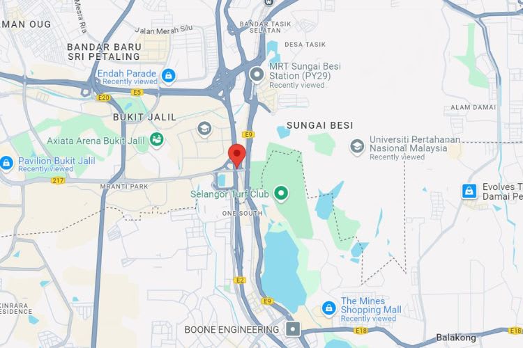 Map - Horizontal Unipole Billboard at KLS / Bukit Jalil Highway Interchange, Kuala Lumpur