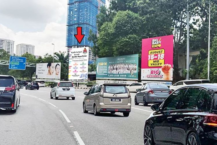 1 Sided Vertical Minipole Billboard at Lingkaran Syed Putra, Kuala Lumpur (in front Mid Valley Megamall)