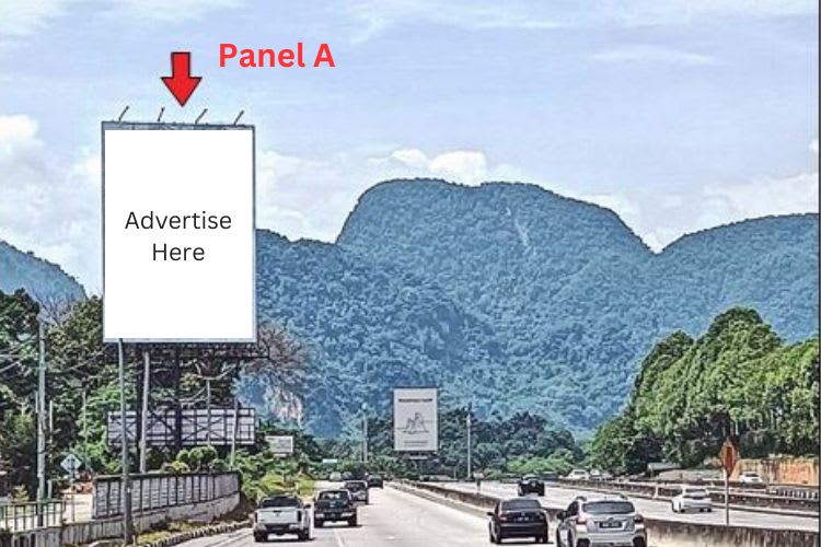 2 Sided Vertical Unipole Billboard at NSE Highway KM277.3, Ipoh, Perak