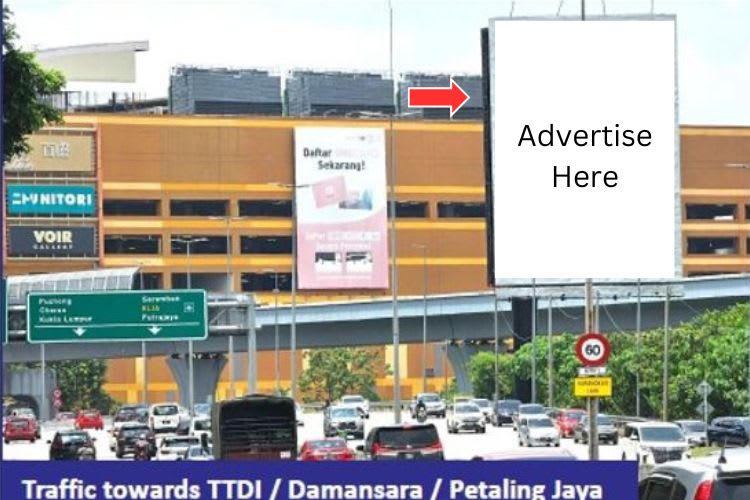1 Sided Vertical Unipole Billboard at LDP Highway KM5.15, Petaling Jaya, Selangor (near Lotus's / IPC Damansara / 1 Utama / Kota Damansara)