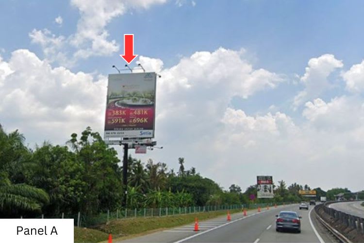 2 Sided Vertical Unipole Billboard at NSE Highway KM121.3, Kepala Batas, Penang (near Bertam interchange)