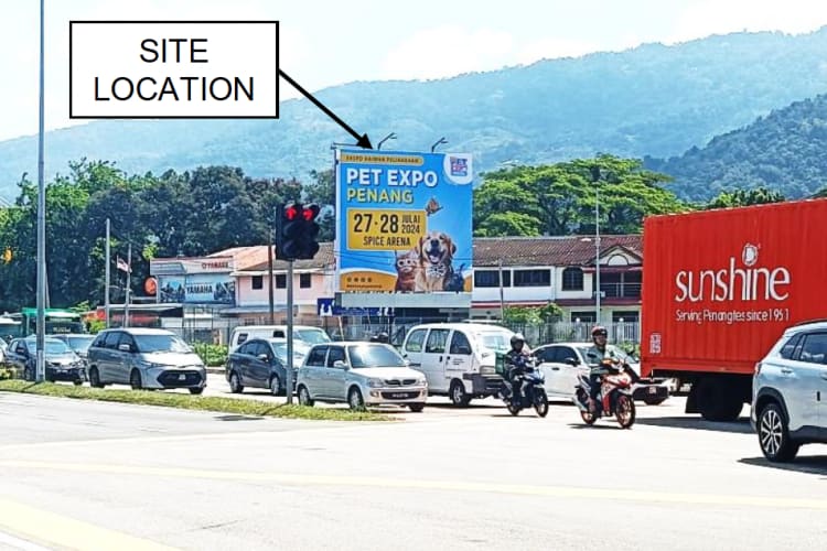 1 Sided Minipole Billboard at Jalan Air Itam, George Town, Penang (to Chung Ling Private School)