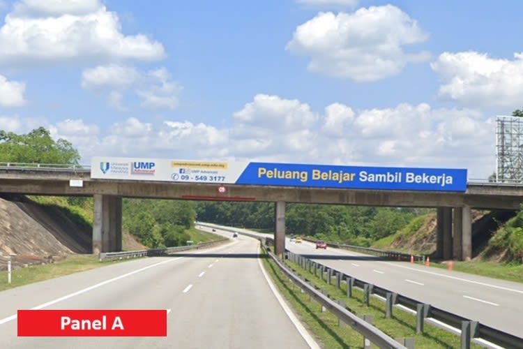 2 Sided Overhead Bridge Billboard at East Coast Highway KM 168.9, Maran, Pahang
