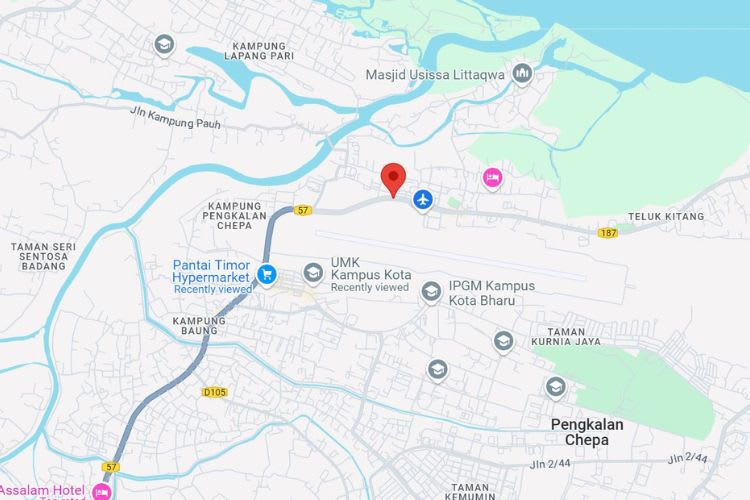 Jalan Pengkalan Chepa, Kota Bharu, Kelantan (infront Kota Bharu Sultan Ismail Petra Airport)