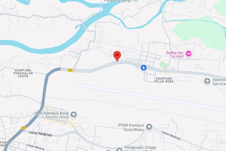 Jalan Pengkalan Chepa, Kota Bharu, Kelantan (infront Kota Bharu Sultan Ismail Petra Airport [A])