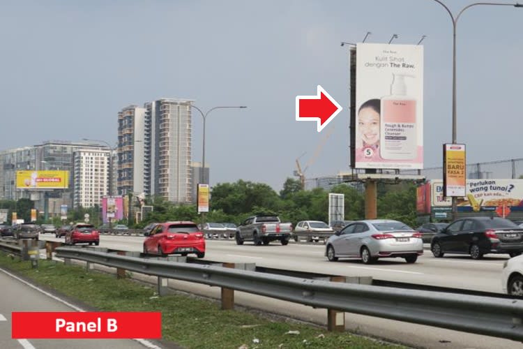 Vertical Unipole Billboard at Federal Highway KM17.5, Subang Jaya, Selangor