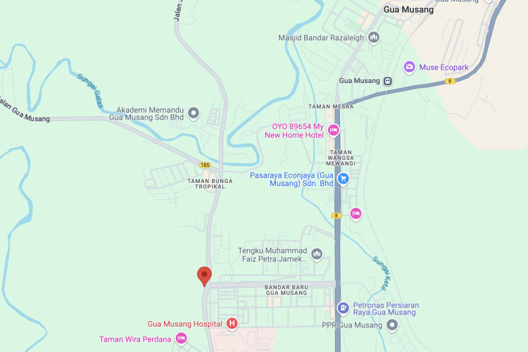 Jalan Bandar Baru / Jalan Jelawang - Gua Musang, Gua Musang, Kelantan (near Marrybrown)