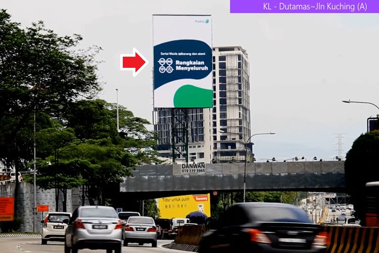 1 Panel Vertical Digital Screen Billboard at Jalan Kuching, Dutamas, Kuala Lumpur