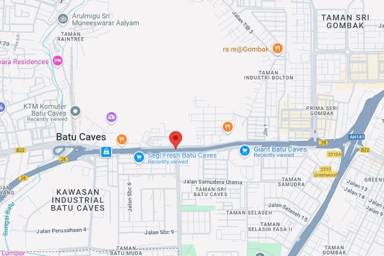 Jalan Batu Caves / Jalan Taman Samudera, Batu Caves, Selangor (opposite Giant Batu Caves)