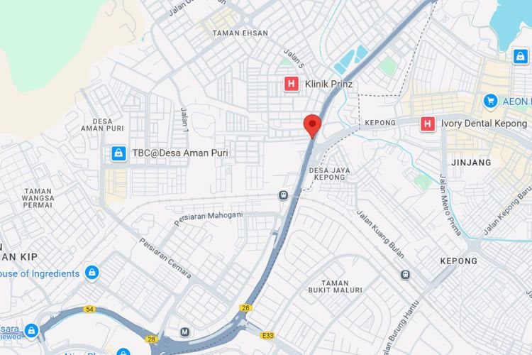 Jalan Besar Kepong Selayang, Sungai Buloh, Selangor (opposite Maybank Kepong)