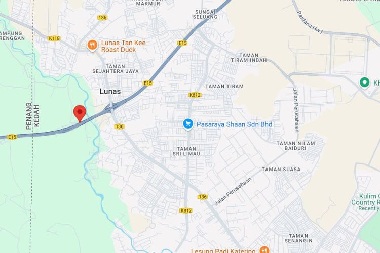 BKE Highway KM18.8, Kulim, Kedah (infront Lunas Toll Plaza)