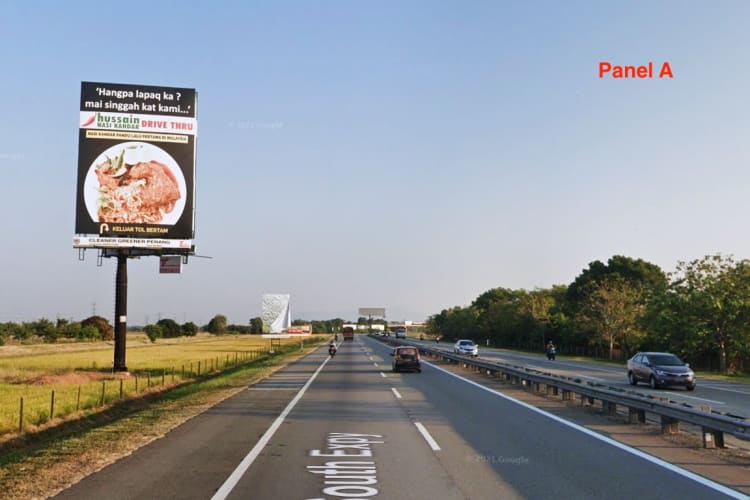 Vertical Minipole Billboard at NSE Highway KM126.5, Kepala Batas, Penang (before exit Tol Sungai Dua)