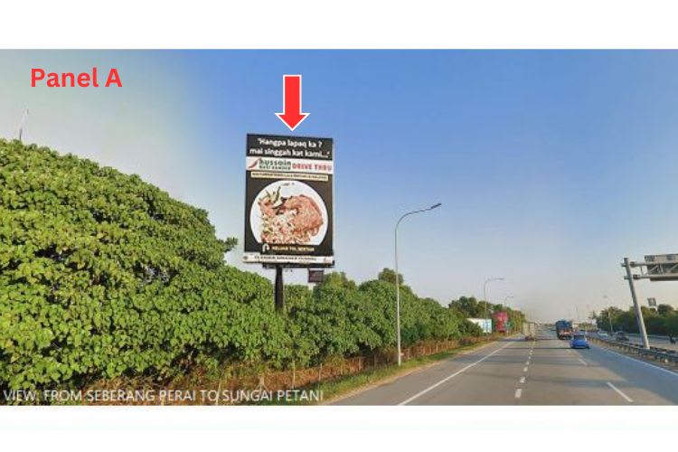 2 Sided Vertical Unipole Billboard at NSE KM 128.7, Butterworth, Penang