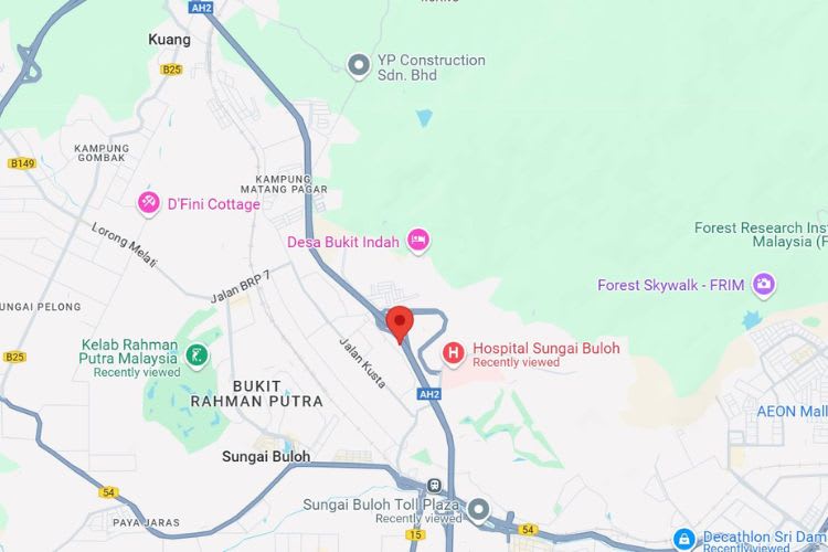NSE Highway KM454.1, Sungai Buloh, Selangor (near Sungai Buloh Toll Plaza Utara)