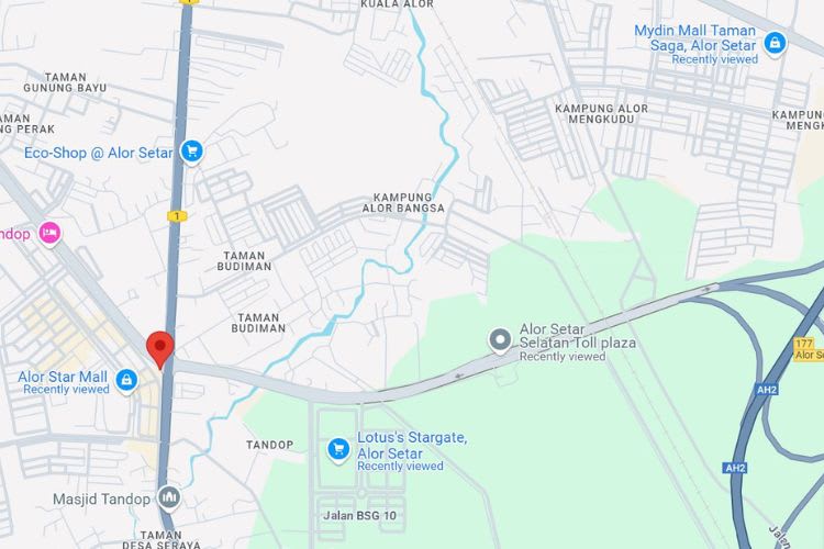 Sultanah Bahiyah Highway / Jalan Tandop, Alor Setar, Kedah