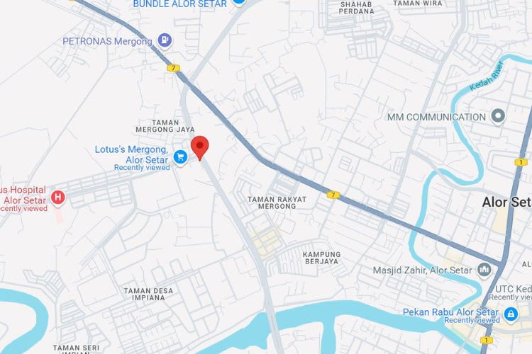 Sultanah Bahiyah Highway / Jalan Bandar Baru Mergong, Alor Setar, Kedah (infront Lotus's Mergong)