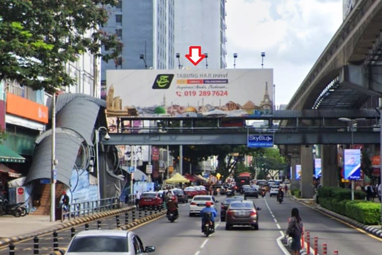 1 Sided Overhead Bridge Billboard at Jalan Tuanku Abdul Rahman, Chow Kit, Kuala Lumpur
