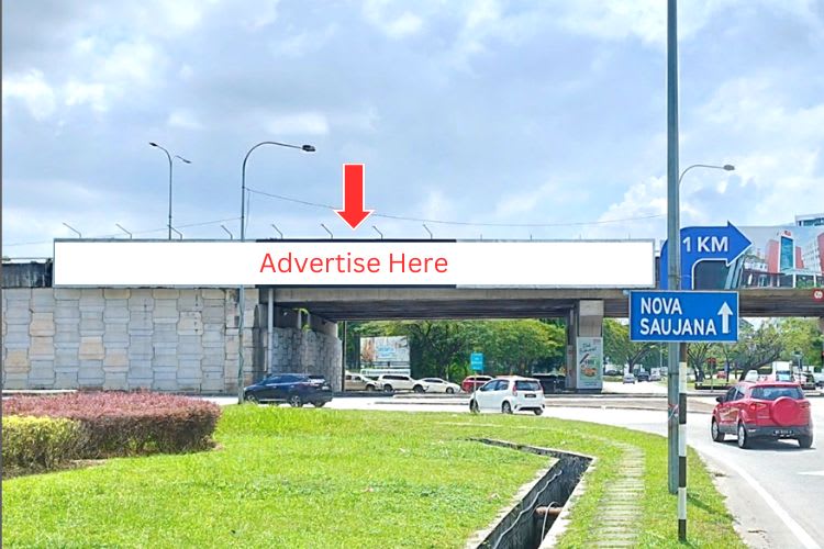 1 Sided Overhead Bridge Billboard at Jalan Lapangan Terbang Subang, Ara Damansara, Selangor