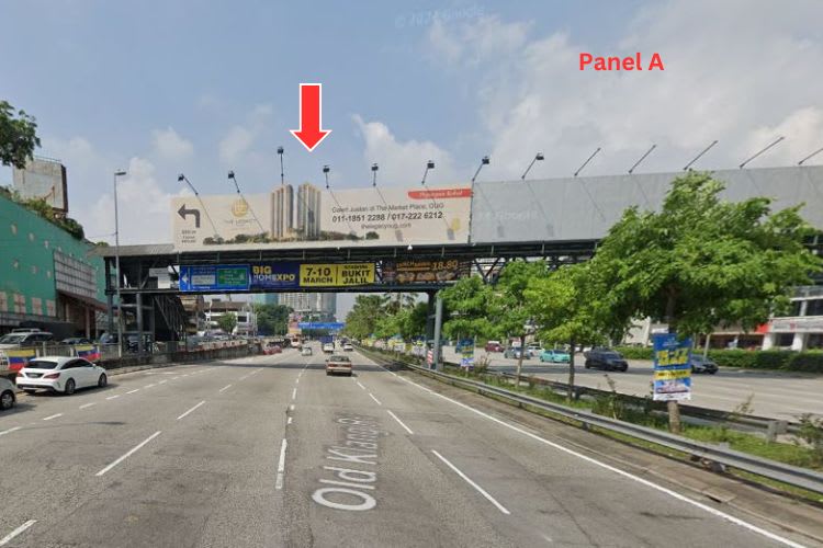 2 Sided Overhead Bridge Billboard at Jalan Klang Lama, Kuala Lumpur (near Pearl Point)