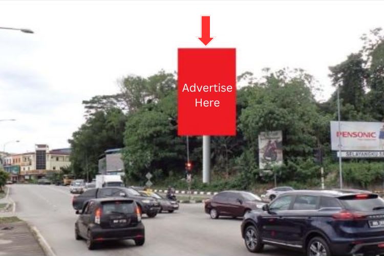 1 Panel Vertical Minipole Billboard at Jalan Rawang, Rawang, Selangor