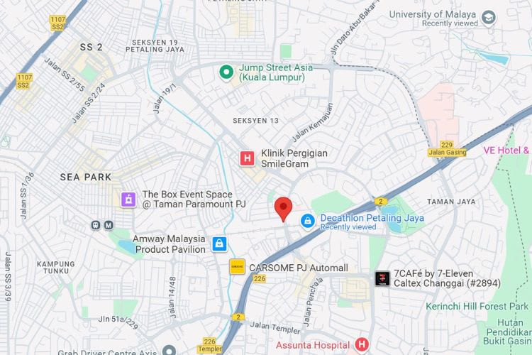 Jalan Utara, Petaling Jaya, Selangor (next to parking lot of LRT Asia Jaya)