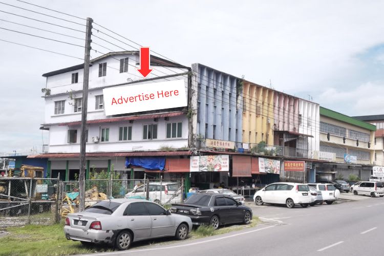 1 Panel Horizontal Wall-Banner Billboard at Jalan Lanang, Sibu, Sarawak (attached to Sing Wan Fung Coldstorage building)