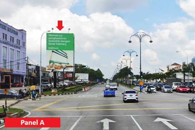 2 Sided Vertical Minipole Billboard at Jalan Badlishah / Jalan Ria, Sungai Petani, Kedah