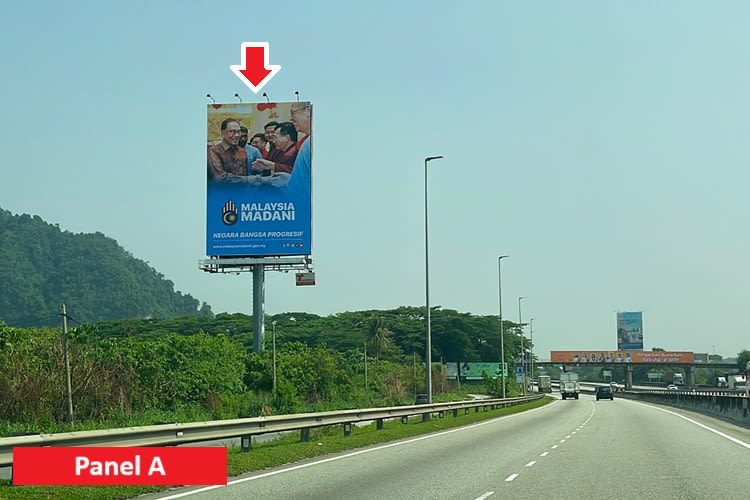 2 Sided Vertical Unipole Billboard at NSE KM279.8, Ipoh, Perak (near Ipoh Selatan Toll Plaza)