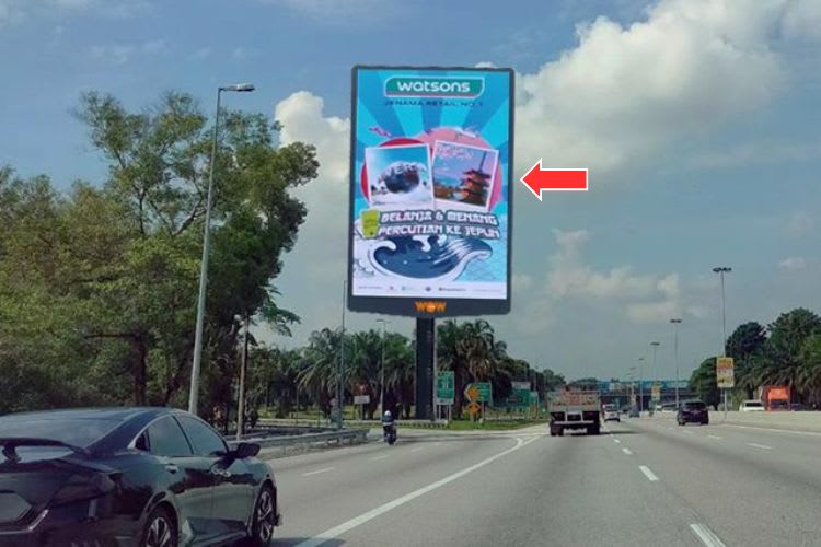 1 Sided Vertical Digital Screen Billboard at KESAS Highway KM 41.9 - Sunway / USJ, Petaling Jaya, Selangor