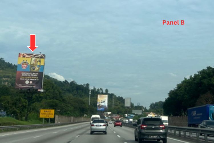 Vertical Unipole Billboard at NSE KM450.50, Sungai Buloh, Selangor