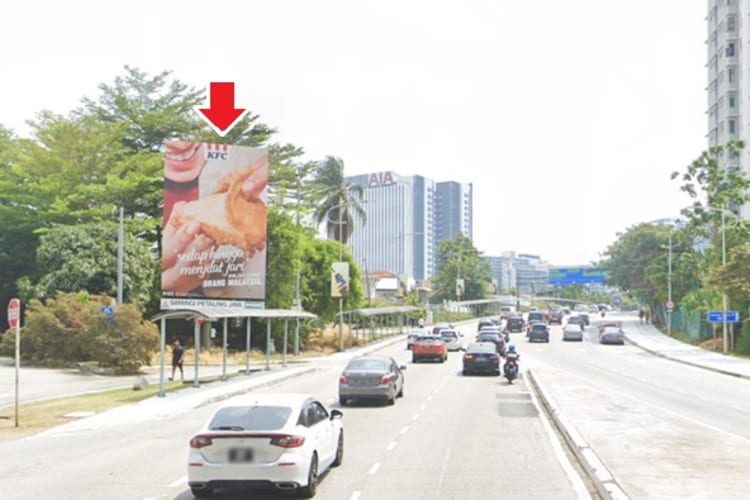 1 Panel Vertical Minipole Billboard at Jalan Utara, Petaling Jaya, Selangor (next to parking lot of LRT Asia Jaya)