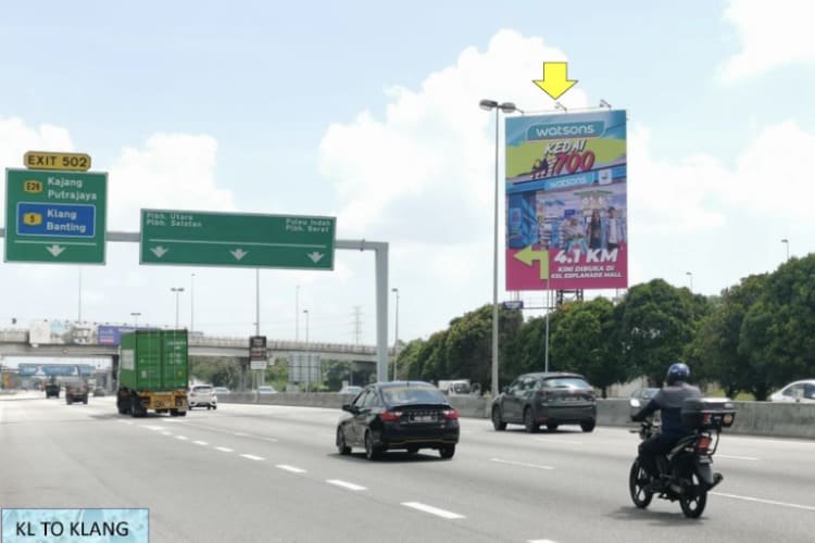 1 Panel Vertical Spectacular Billboard at KESAS KM19.3 Botanic, Klang, Selangor (near Exit 502 Banting)