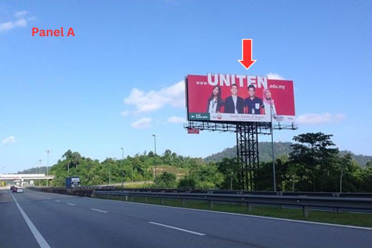 2 Sided Horizontal Unipole Billboard at East Coast Expressway KM 216, Gambang, Pahang