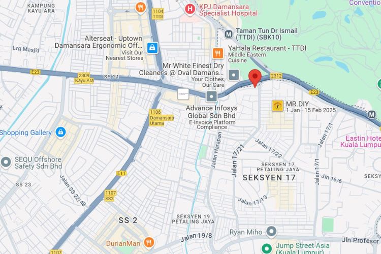 Jalan 16/17, Seksyen 17 / SPRINT Highway, Petaling Jaya, Selangor