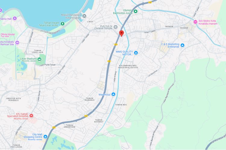 Jalan Lintas / Jalan Tuaran, Kota Kinabalu, Sabah (main road of KK)