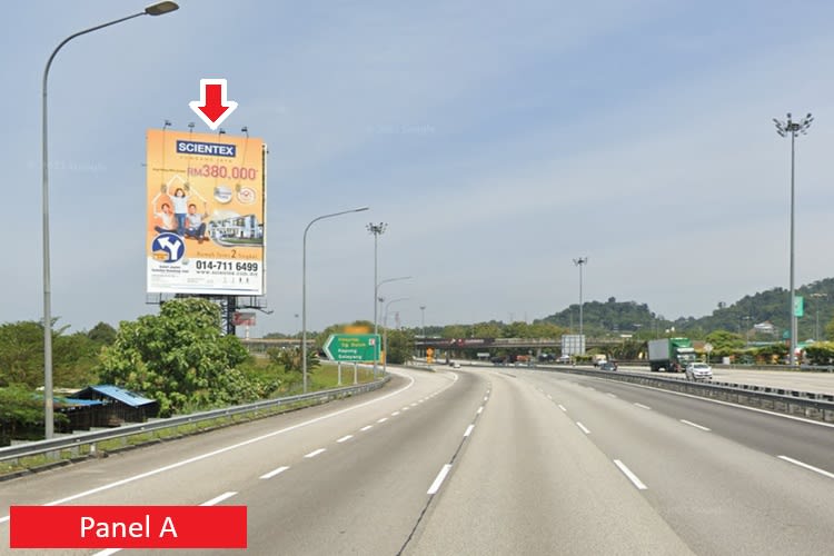 2 Sided Vertical Unipole Billboard at NSE Highway KM454.1, Sungai Buloh, Selangor (near Sungai Buloh Toll Plaza Utara)
