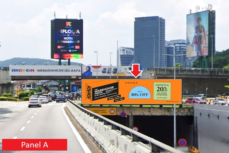 2 Sided Digital Overhead Bridge Billboard at LDP Damansara, Petaling Jaya, Selangor