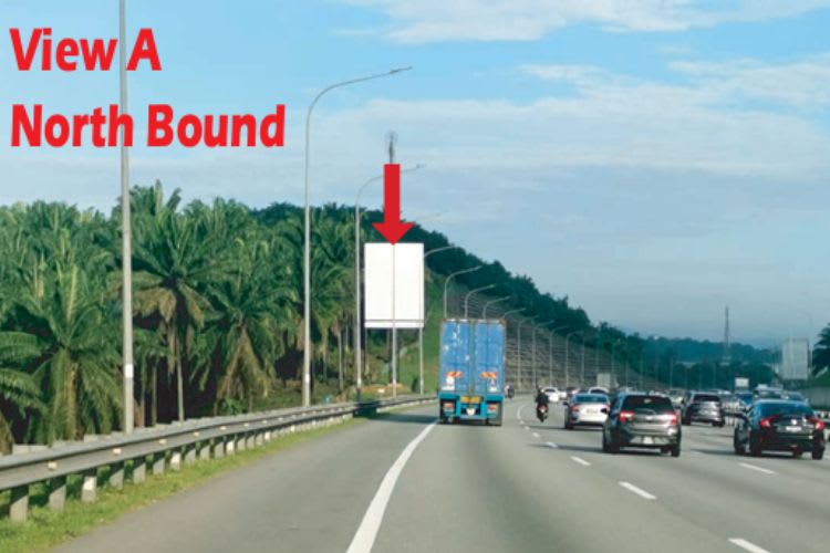 2 Sided Vertical Minipole Billboard at NSE Highway KM 276.4, Labu, Negeri Sembilan (between Nilai and Seremban interchange)