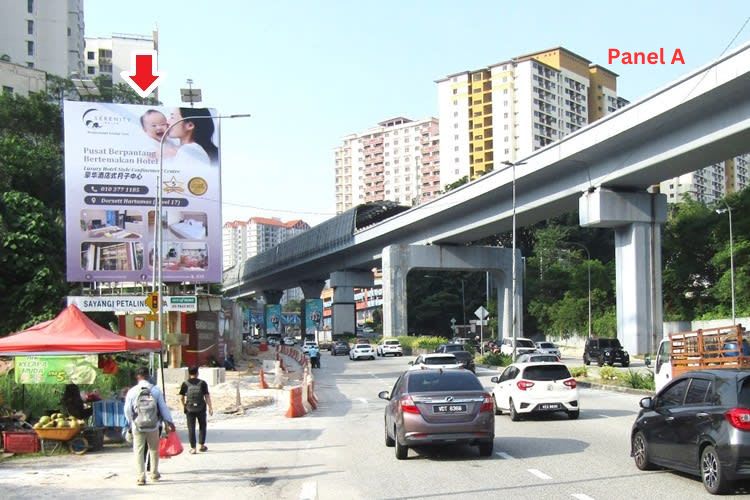 2 Sided Vertical Minipole Billboard at Persiaran Surian, Kota Damansara, Petaling Jaya, Selangor (Nearby Bandar Utama Golf Course)