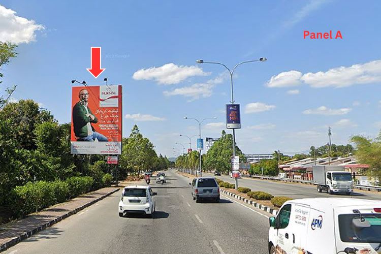 Vertical Minipole Billboard at Sultanah Bahiyah Highway, Alor Setar, Kedah